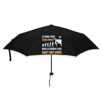 Petit mais je grimpe plus haut humour escalade - Parapluie standard - noir - Devant