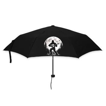 Bigfoot Gitarrist - Regenschirm (klein) - Schwarz - Vorne