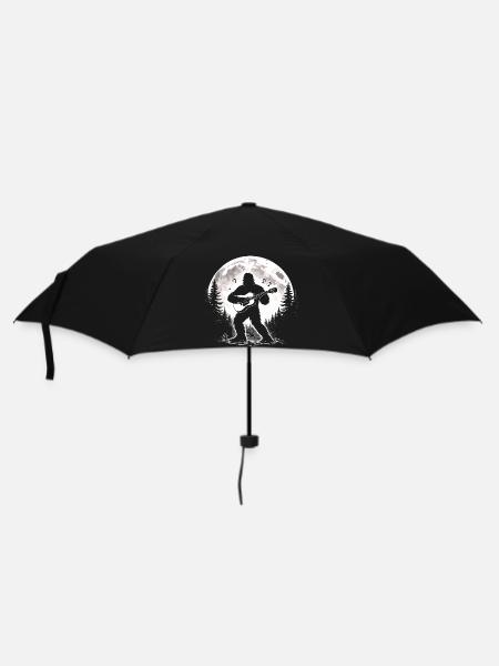 Bigfoot Gitarrist - Regenschirm (klein) - Schwarz