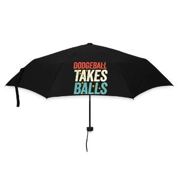 Völkerball braucht Bälle - Regenschirm (klein) - Schwarz - Vorne