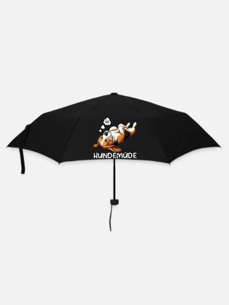 Hundemüde Beagle Beaglebesitzer Beaglehalter - Regenschirm (klein) - Schwarz