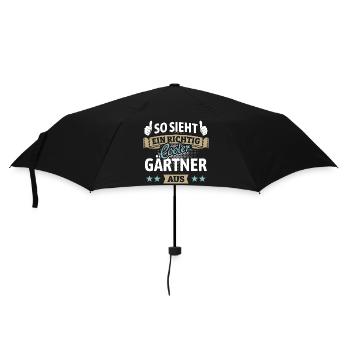 So sieht ein richtig cooler Gärtner aus - Spruch - Regenschirm (klein) - Schwarz - Vorne