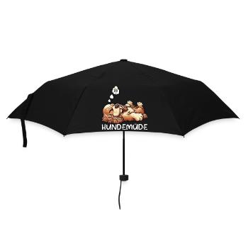 Hundemüde Cocker Spaniel Cockerhund Cockerbesitzer - Regenschirm (klein) - Schwarz - Vorne