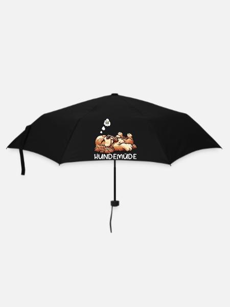 Hundemüde Cocker Spaniel Cockerhund Cockerbesitzer - Regenschirm (klein) - Schwarz
