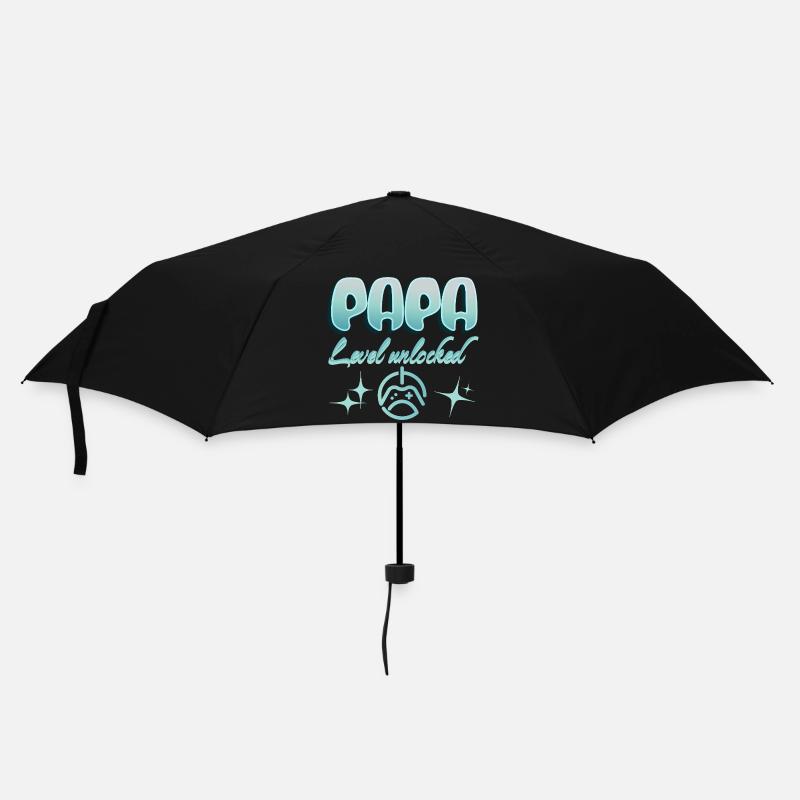 Papa Gamer Level unlocked - Regenschirm (klein) - Schwarz