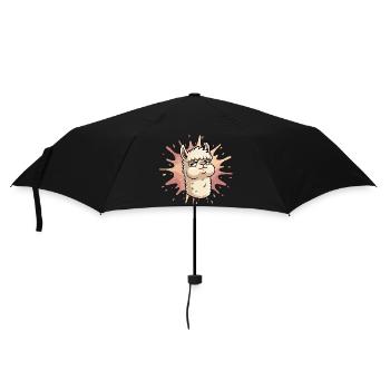 Confident Llama Splash - Umbrella (small) - black - Front