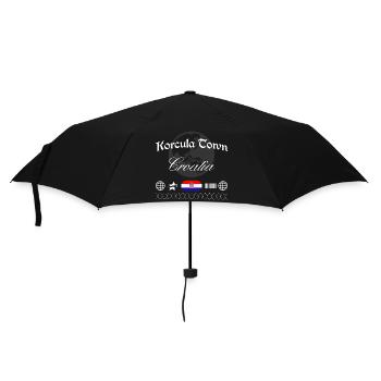 Korčula Croatia Streetwear Travel Souvenir - Umbrella (small) - black - Front