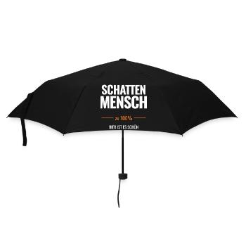 Schattenmensch zu 100% Hier ist es schön - Regenschirm (klein) - Schwarz - Vorne