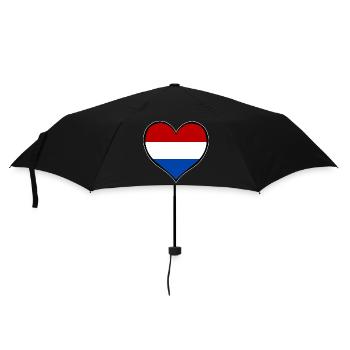 Holland Heart Flag - Umbrella (small) - black - Front