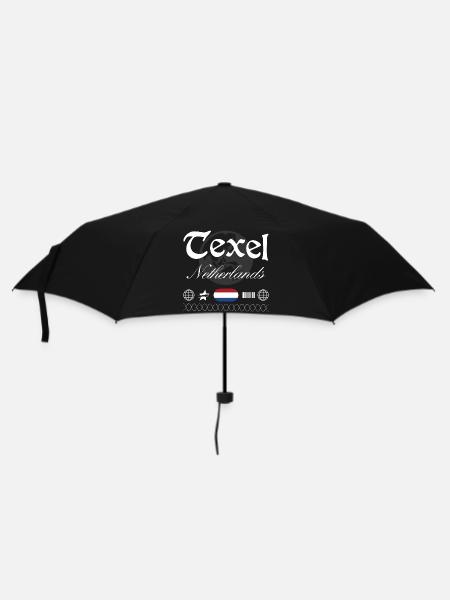 Texel Niederlande Streetwear Reise Souvenir - Regenschirm (klein) - Schwarz