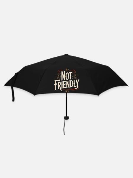Not Friendly Introvertiert Antisocial Einzelgänger - Regenschirm (klein) - Schwarz