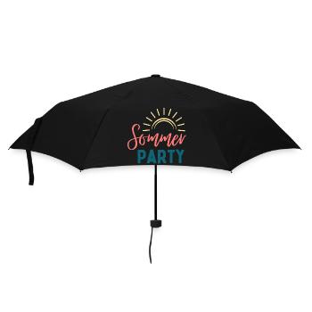 Summer Party Sunbeam Logo - Umbrella (small) - black - Front