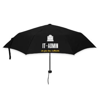 IT-Admin Geschenk Ich fixe das vielleicht - Regenschirm (klein) - Schwarz - Vorne