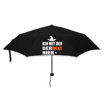 ich bin mit der hexe hier - Regenschirm (klein) - Schwarz - Vorne