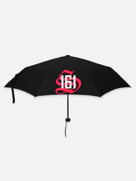 161 S - LOGO - Regenschirm (klein) - Schwarz