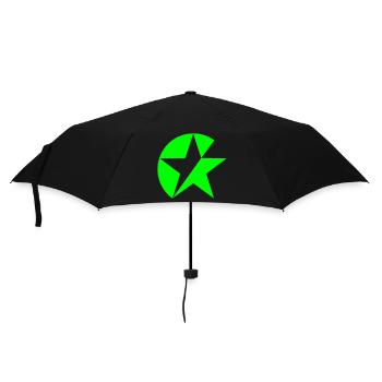 Syndicalistic Star - Regenschirm (klein) - Schwarz - Vorne