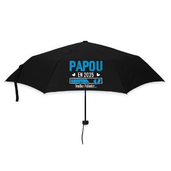 Papua im Jahr 2025 Zukunft Opa Geschenk - Regenschirm (klein) - Schwarz - Vorne