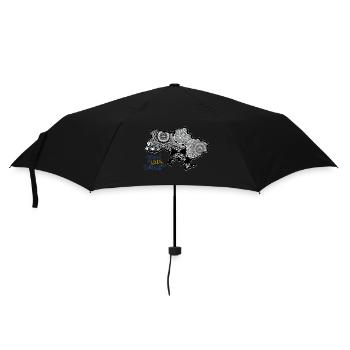 Stand with Ukraine . Ukrainian map . Mandala - Umbrella (small) - black - Front