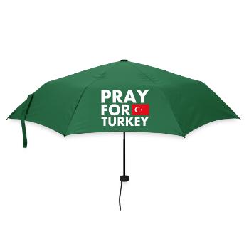 Pray for turkey - Regenschirm (klein) - Flaschengrün - Vorne
