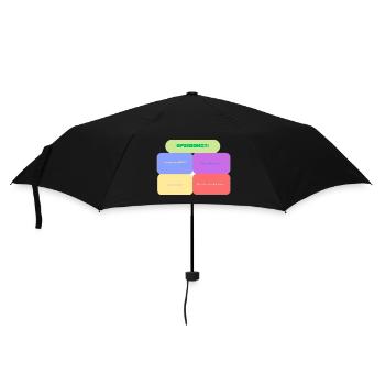 Avis ! Blocs colorés - Parapluie standard - noir - Devant
