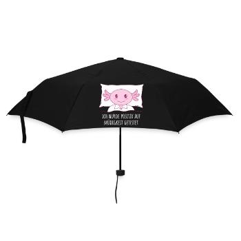 Ich wurde positiv auf Müdigkeit getestet - Axolotl - Regenschirm (klein) - Schwarz - Vorne