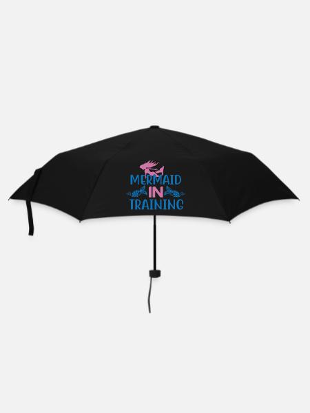 Mermaid In Training - Regenschirm (klein) - Schwarz