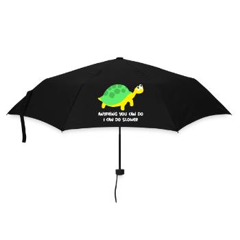 Anything you can do, i can do slower! - Umbrella (small) - black - Front