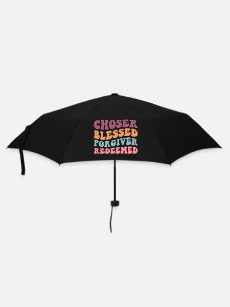 Chosen Forgiven Redeemed - Regenschirm (klein) - Schwarz