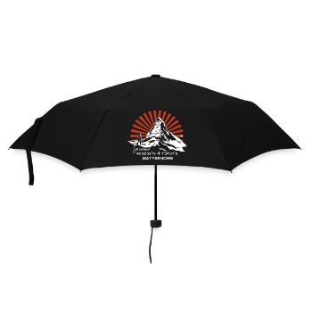 Matterhorn Zermatt Wandern Bergtour Souvenir - Regenschirm (klein) - Schwarz - Vorne