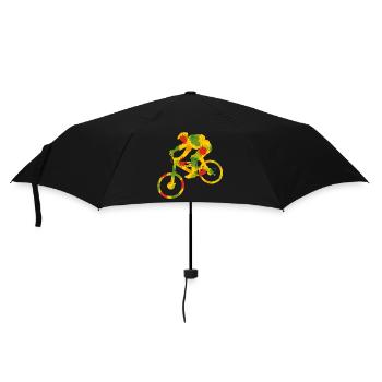 Bunter Biker - Regenschirm (klein) - Schwarz - Vorne