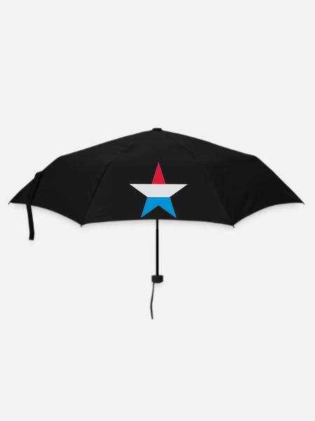 Luxemburg Stern - Regenschirm (klein) - Schwarz