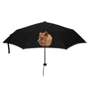 christmas gifts big cats, lioness, big cat - Umbrella (small) - black - Front