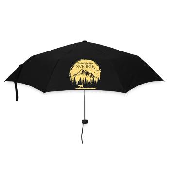 Sverige Land of the Moose Elch Design - Regenschirm (klein) - Schwarz - Vorne