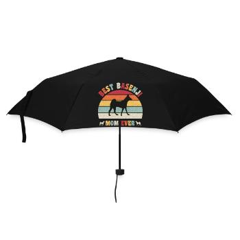 Best Basenji mom ever dog lovers vintage retro - Regenschirm (klein) - Schwarz - Vorne