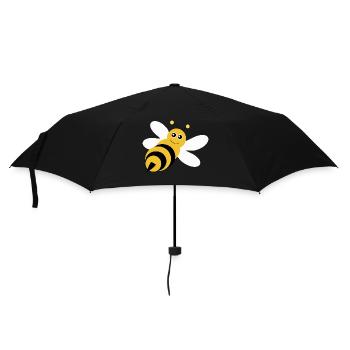 Biene Bienen Imker Geschenk Weihnachten - Regenschirm (klein) - Schwarz - Vorne