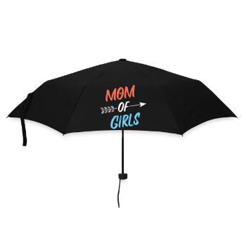 Mutter von Mädchen - Regenschirm (klein) - Schwarz - Vorne