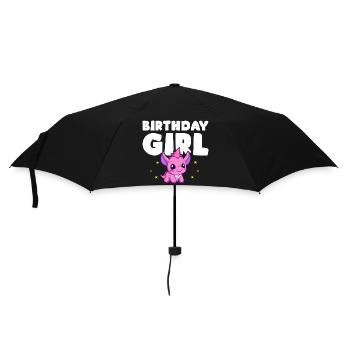 Anniversaire Fille Dinosaure Fête Enfant - Parapluie standard - noir - Devant