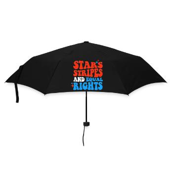 Sterne Streifen und Gleichberechtigung - Regenschirm (klein) - Schwarz - Vorne