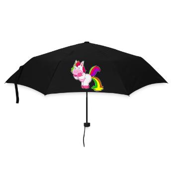 Unicorn Rainbow - Umbrella (small) - black - Front