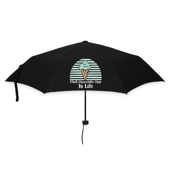 La crème glacée à la menthe et aux pépites de chocolat, c’est la vie - Parapluie standard - noir - Devant