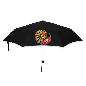 Nautilus-Muschel - Regenschirm (klein) - Schwarz - Vorne