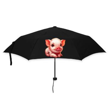 Ferkel-Ferkel - Regenschirm (klein) - Schwarz - Vorne
