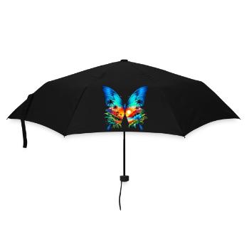 Schmetterling - Regenschirm (klein) - Schwarz - Vorne