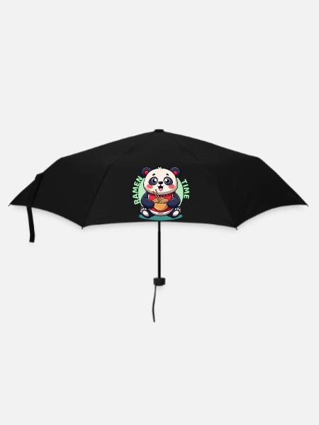 Ramen-Panda Zeit - Regenschirm (klein) - Schwarz