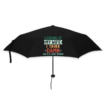 Looking At My Wife I Think Damn - Umbrella (small) - black - Front