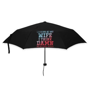 Looking At My Wife I Think Damn - Umbrella (small) - black - Front