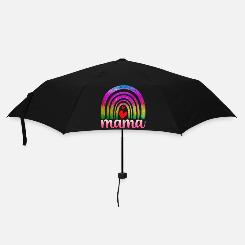 Regenbogen Mama - Regenschirm (klein) - Schwarz