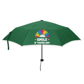Mois de la fierté LGBT - Souriez si vous êtes gay - Parapluie standard - vert bouteille - Devant