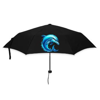 Delfin - Regenschirm (klein) - Schwarz - Vorne