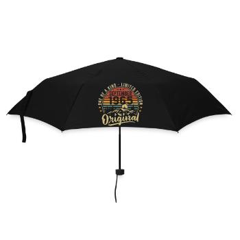 Anniversaire Septembre 1965 - Né en Septembre 1965 - Parapluie standard - noir - Devant